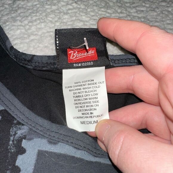 Harley Davidson Smokey Mountains Womens Grey Motorcycle Pattern Tee Size Medium - Picture 8 of 11